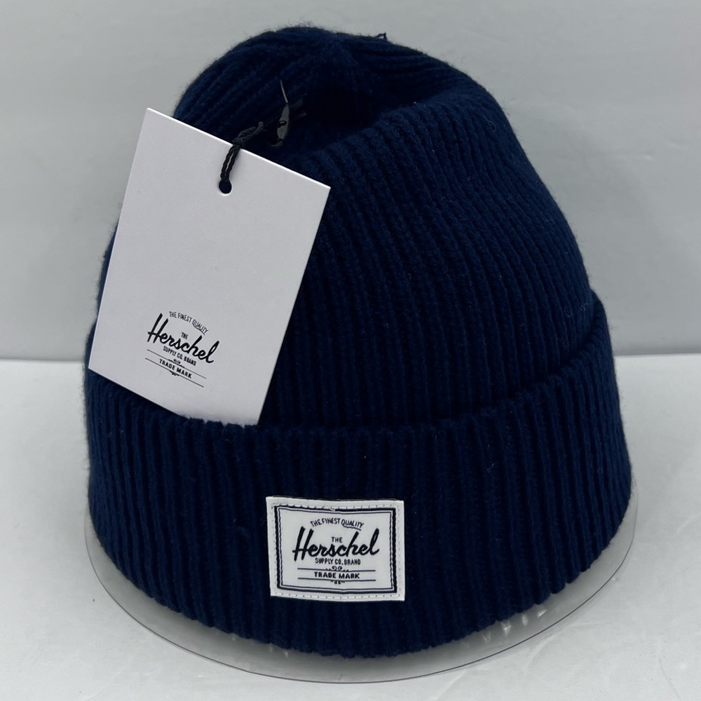 HERSCHEL SUPPLY CO. NAVY BLUE WARM BEANIE, UNISEX, ONE SIZE FITS ALL